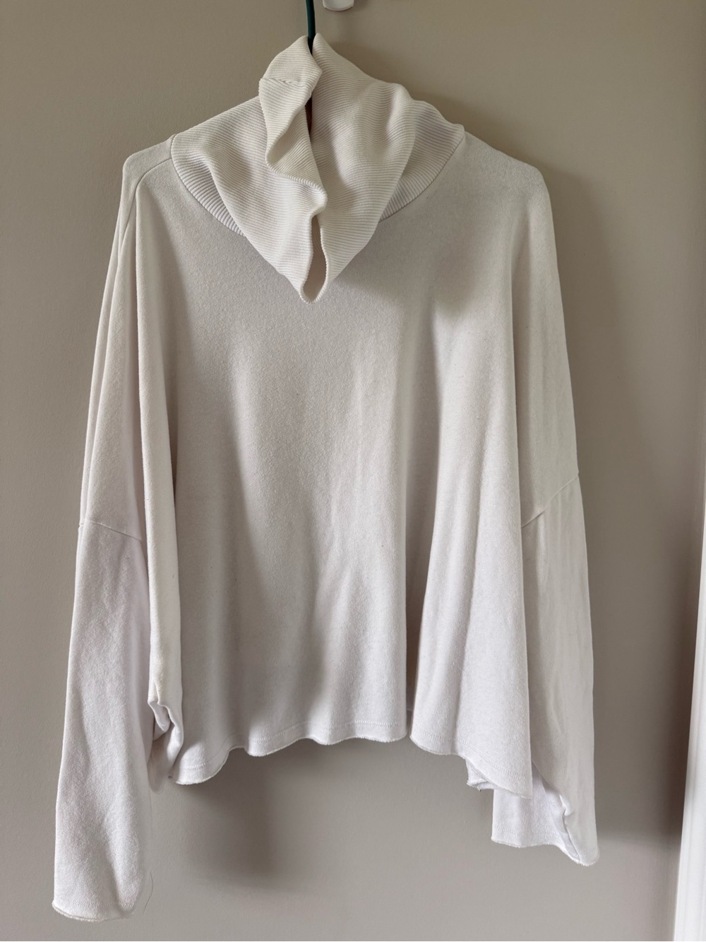 Women's Cream Turtleneck Sweater - Lightweight Cozy Pullover